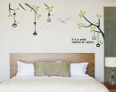 Branches with Green Leaves Wall Decal Branches with Green Leaves Wall Decal Vinyl Tree Art Stickers